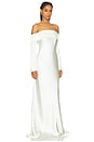 view 2 of 3 Bianca Off Shoulder Long Sleeve Gown in Antique Ivory