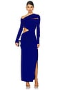 view 1 of 3 Jaylene Matte Slinky Maxi Dress in Royal Blue