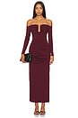 view 1 of 3 x REVOLVE Raelynn Slinky Midi Dress in Mulberry Wine