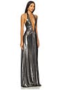 view 2 of 3 The Jennifer Foil Jersey Dress in Black