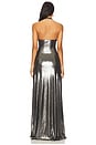 view 3 of 3 The Jennifer Foil Jersey Dress in Black