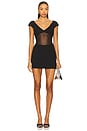 view 1 of 3 The Salvador Bonded Crepe Mini Dress in Black