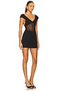 view 2 of 3 The Salvador Bonded Crepe Mini Dress in Black