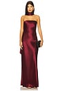 view 1 of 3 The Lilia Satin Dress in Port