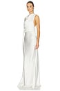 view 3 of 4 The Mantello Satin Dress in Ivory