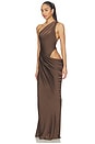 view 3 of 4 The Isadora Satin Maxi Dress in Carafe