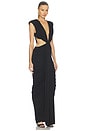 view 2 of 3 ROBE MAXI COLACIA CUPRO in Black