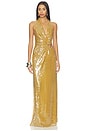 view 1 of 5 The Devon Sequin Dress in Mustard Gold