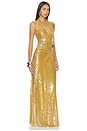 view 2 of 5 The Devon Sequin Dress in Mustard Gold