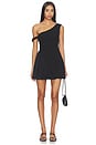 view 1 of 3 The Volante Crepe Mini Dress in Black