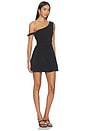 view 2 of 3 The Volante Crepe Mini Dress in Black