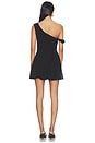 view 3 of 3 The Volante Crepe Mini Dress in Black