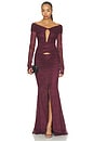 view 1 of 4 The Kali Ruffle Lace Dress in Currant