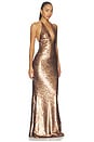 view 2 of 4 VESTIDO JERSEY THE PLUNGE SEQUIN in Mocha