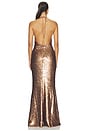 view 3 of 4 VESTIDO JERSEY THE PLUNGE SEQUIN in Mocha