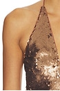 view 4 of 4 VESTIDO JERSEY THE PLUNGE SEQUIN in Mocha