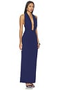 view 2 of 3 ROBE EN SOIE THE CAPEZZA in Deep Blue