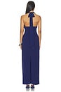 view 3 of 3 ROBE EN SOIE THE CAPEZZA in Deep Blue