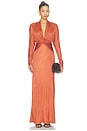 view 1 of 3 ROBE DRESS in Brick