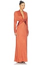 view 2 of 3 ROBE DRESS in Brick
