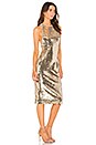 view 2 of 4 AMYA 시스 미디 드레스 in Light Gold