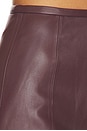 view 8 of 7 Stretch Leather Skirt in Bitter Chocolate