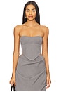 view 1 of 4 The Henri Bustier Top in Grey