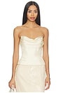 view 1 of 4 The Volta Silk Bustier in Pearled Ivory