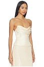 view 2 of 4 The Volta Silk Bustier in Pearled Ivory