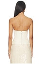 view 3 of 4 The Volta Silk Bustier in Pearled Ivory