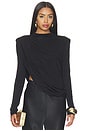 view 1 of 5 MANCHES LONGUES DRAPED in Black