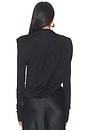 view 4 of 5 MANCHES LONGUES DRAPED in Black