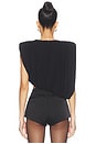 view 5 of 5 Liria Jersey Draped Top in Black