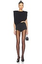 view 6 of 5 Liria Jersey Draped Top in Black