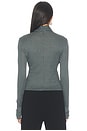 view 4 of 4 Tencil Longsleeve Twist Top in Dark Charcoal	Marle
