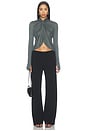 view 5 of 4 Tencil Longsleeve Twist Top in Dark Charcoal	Marle