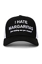 view 1 of 3 I Hate Margs Trucker Hat in Black & White