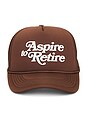 view 2 of 3 Aspire Script Trucker Hat in Espresso