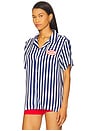 view 2 of 5 Cabana Button Up Shirt in Bone & Navy