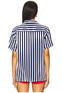 view 3 of 5 Cabana Button Up Shirt in Bone & Navy