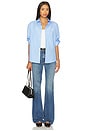 view 5 of 5 Newport Long Sleeve Button Up Shirt in Sky Blue & White