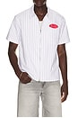 view 1 of 5 Descanso Zip Up Shirt in White & Black
