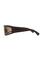 view 4 of 3 Shield Sunglasses in Brown