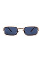 view 1 of 4 Rectangle Sunglasses in Gold