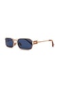 view 2 of 4 Rectangle Sunglasses in Gold