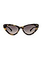 view 1 of 3 LUNETTES DE SOLEIL CAT EYE in Grey Havana & Grey Gradient
