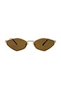 view 1 of 3 Oval Sunglasses in Gold