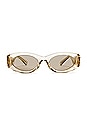 view 1 of 3 Oval Sunglasses in Sand Transparent