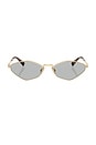 view 1 of 3 Geometric Sunglasses in Pale Gold