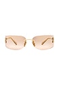 view 1 of 3 Rectangle Sunglasses in Gold
